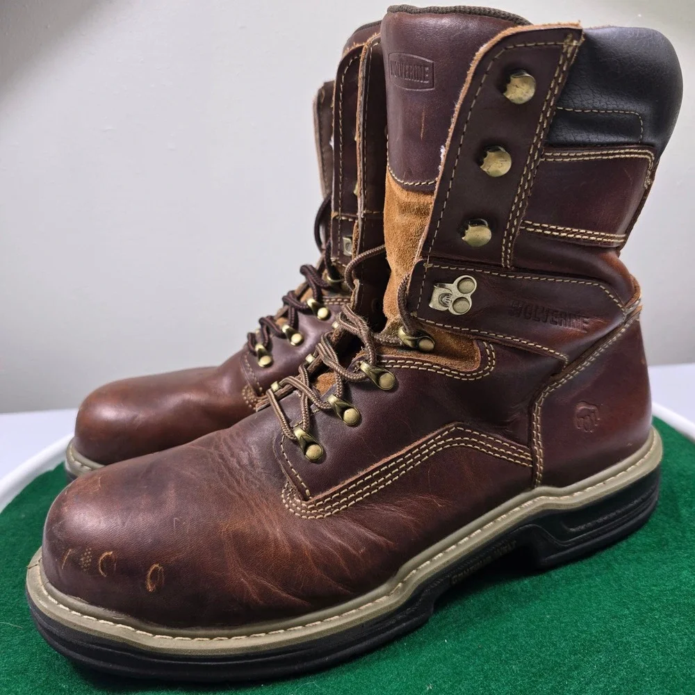 Wolverine‎ MultiShox Contour Welt Work Boots Mens 11M Brown Leather W02423 8